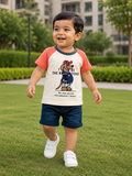 AMIONE Unisex Baby Boys & Girls Toddler Tshirt – Pure Cotton Round Neck Baseball Pitcher Dog Summer Soft Breathable & Comfortable Casual Wear Top