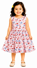 AMIONE Cotton Elegant Fancy Cherry Strawberry Printed Design Summer Party Dress Frock for Baby Girls