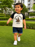 AMIONE Unisex Baby Boys & Girls Toddler Tshirt – Pure Cotton Round Neck Camping Bear Summer Soft Breathable & Comfortable Casual Wear Top