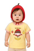 AMIONE Baby Girls Toddler Tshirt – Pure Cotton Round Neck Banana Kid Summer Soft Breathable & Comfortable Casual Wear Top