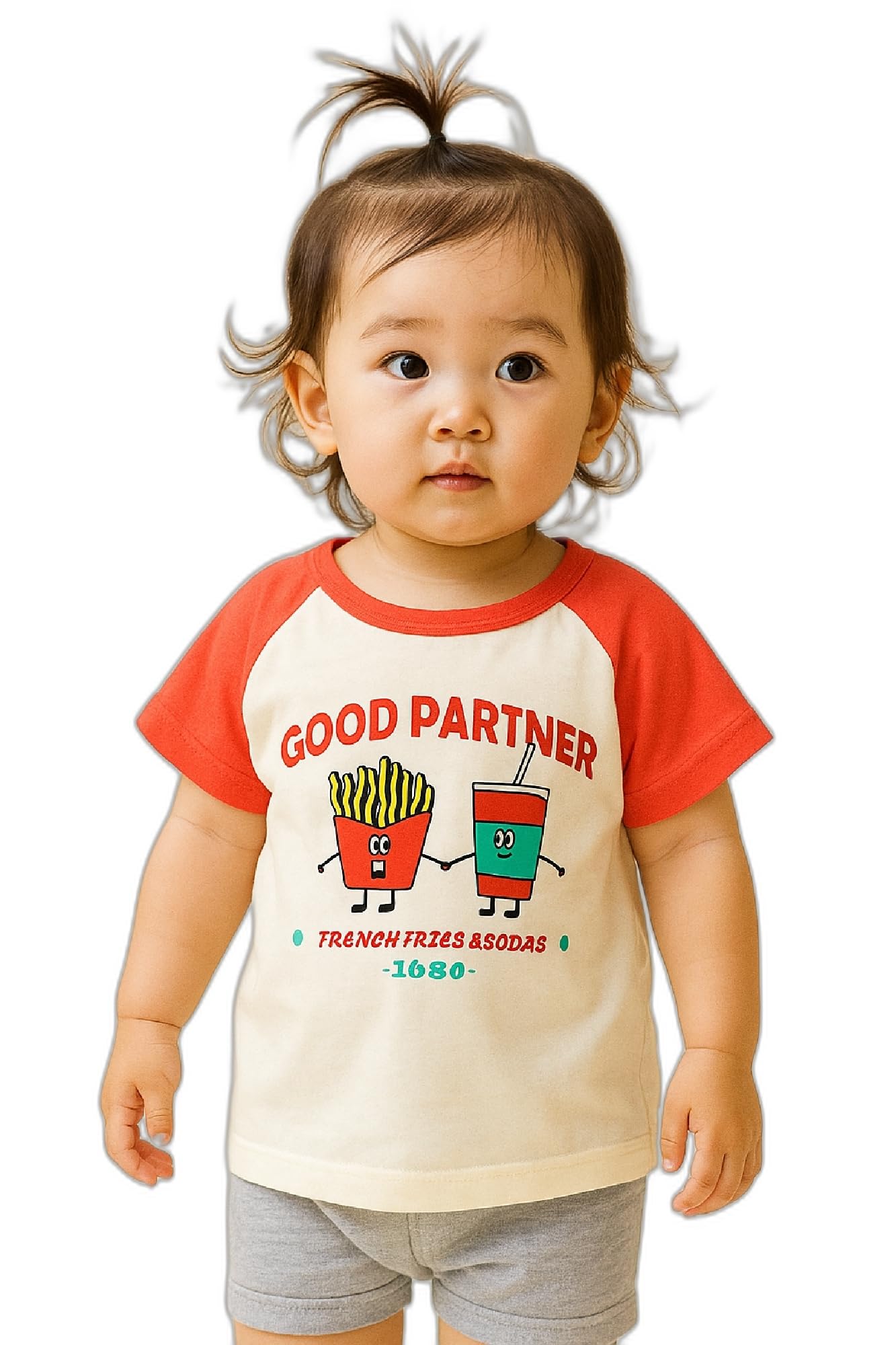 AMIONE Baby Girls Toddler Tshirt – Pure Cotton Round Neck Good Partner Summer Soft Breathable & Comfortable Casual Wear Top