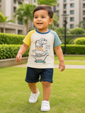 AMIONE Unisex Baby Boys & Girls Toddler Tshirt – Pure Cotton Round Neck Dinosaur Skateboard Summer Soft Breathable & Comfortable Casual Wear Top