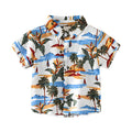 AMIONE Cotton Stylish Hawaiian Beach Landscape Design Shirt for Baby Boys