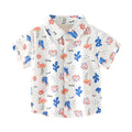 AMIONE Cotton Stylish Hawaiian Beach Ostrich Cactus Design Shirt for Baby Boys